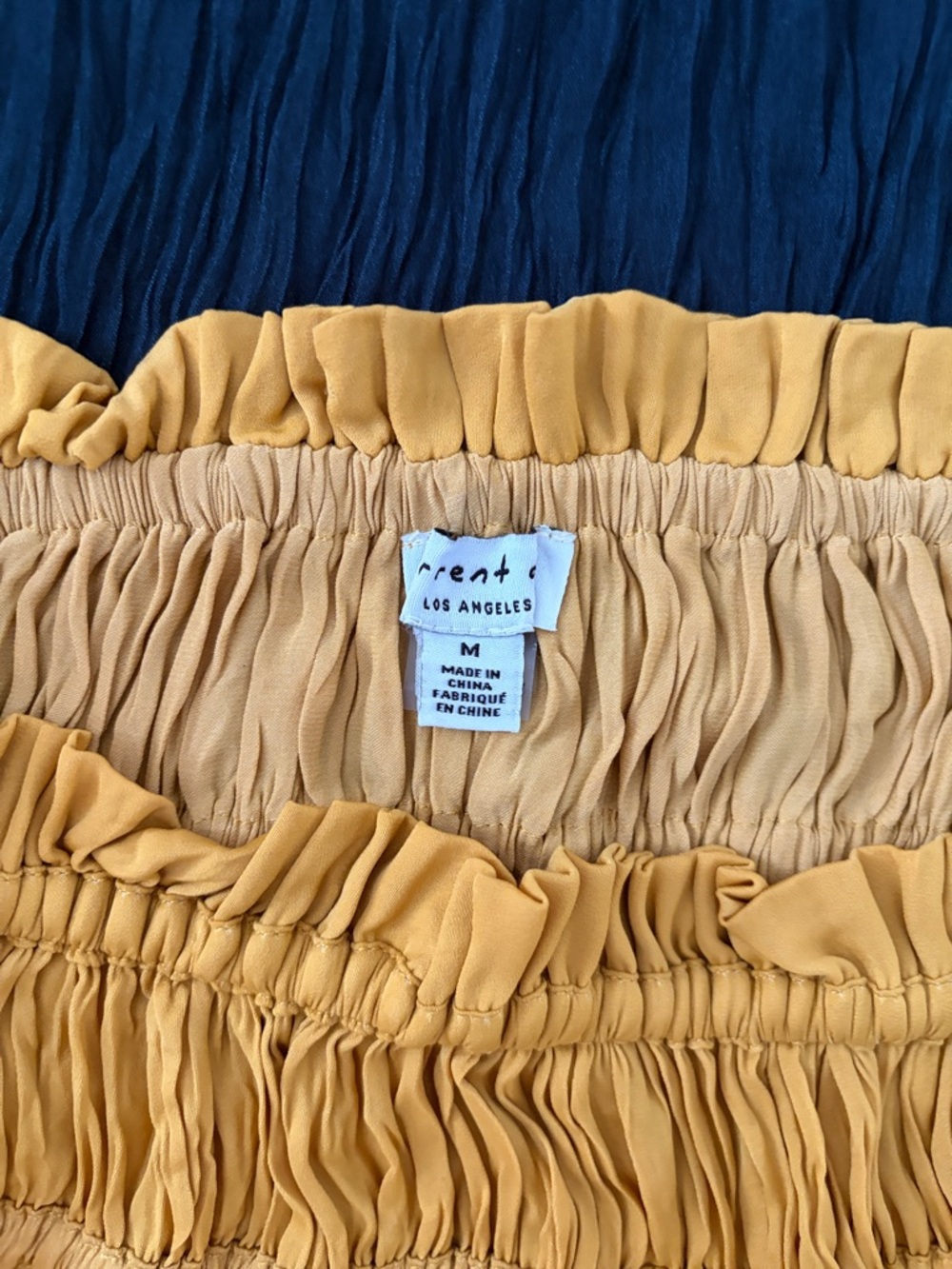 Current Air Anthropologie Midi Skirt Colorblock Pleated Crinkle size Medium - Picture 5 of 14